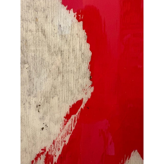 Wood Large Graffiti-Style Modern Painting in Vintage Frame. “X” For Sale - Image 7 of 11