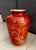 Orange Large Chinoiserie Orange Red Porcelain Hutschenreuther Sleb Vase For Sale - Image 8 of 13