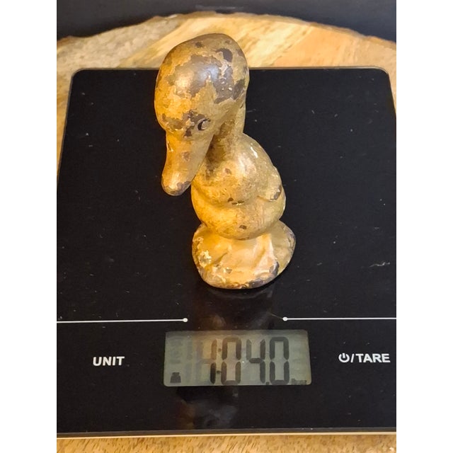 Antique Cast Iron Standing Duck Paperweight Attributed to Hubley C. 1920s Original Paint For Sale - Image 14 of 14
