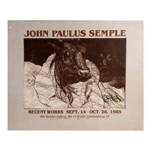 Vintage 1985 Signed John Paulus Semple Gallery Poster