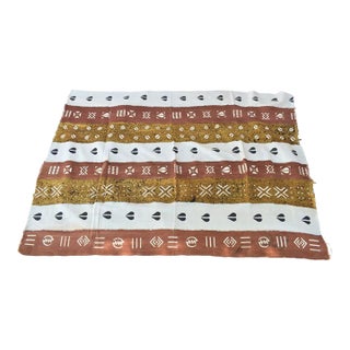 Early 20th Century Mudcloth Multi Colored Textile Mali 62x45 Inch For Sale