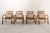 Set of four Italian Mid-century style bamboo chairs from the 1950s. The chair is made from curved bamboo canes arranged...