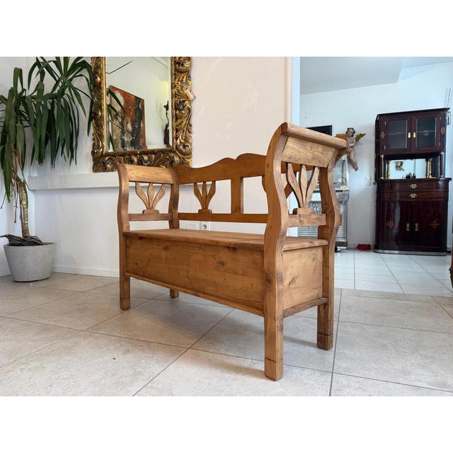 Farmhouse Kitchen Chest Bench in Softwood For Sale - Image 12 of 12