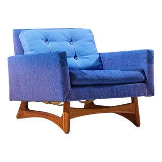Adrian Pearsall for Craft Associates 2406-C Mid Century Walnut Lounge Chair For Sale