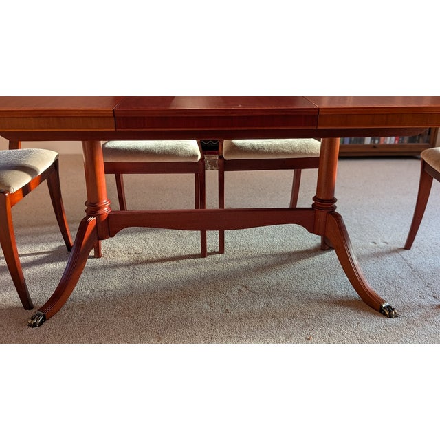 Mahogany Dining Table and Chairs from McIntosh, 1980s, Set of 7 For Sale - Image 4 of 15