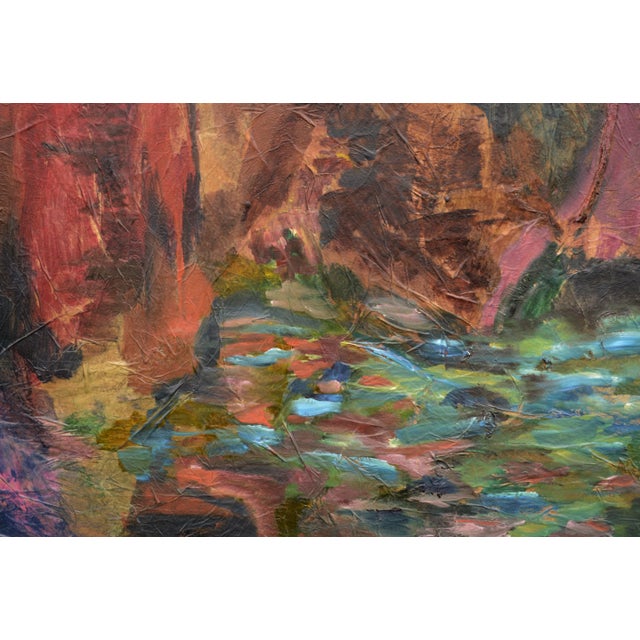 Abstract Shimmering Pond in the Woods - Rose Herzog For Sale - Image 3 of 8