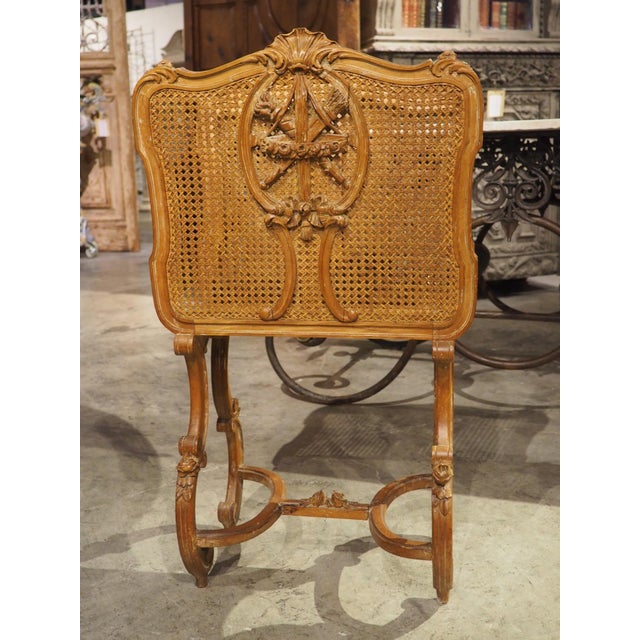 Wood Early 1900s French Caned Louis XVI Style Porte-Revues Music Sheet Holder For Sale - Image 7 of 18