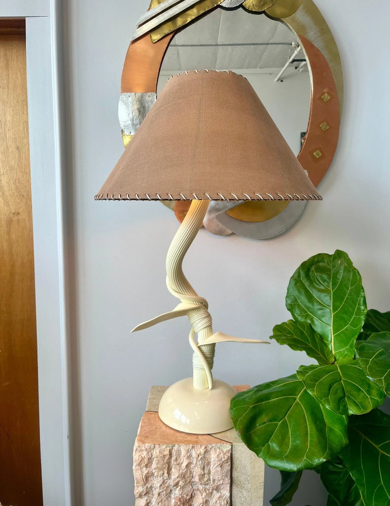 Vintage 1970s Olympia Leaf & Vine Table Lamp | Chairish