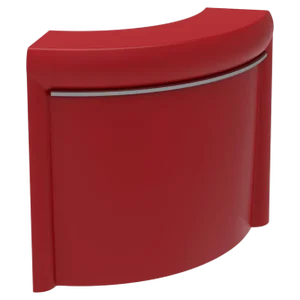 Curved Burgundy Lacquered Classe Bar by Mowee