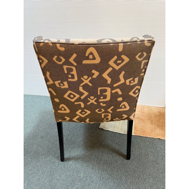 2010s Hieorglycphic Upholstered Accent Chair For Sale - Image 5 of 12