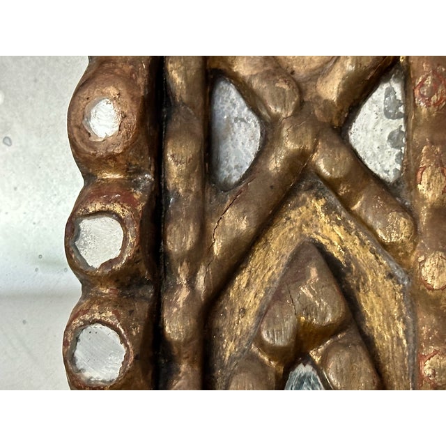 Spanish Colonial Style Gilt Wood Wall Mirror For Sale - Image 11 of 17