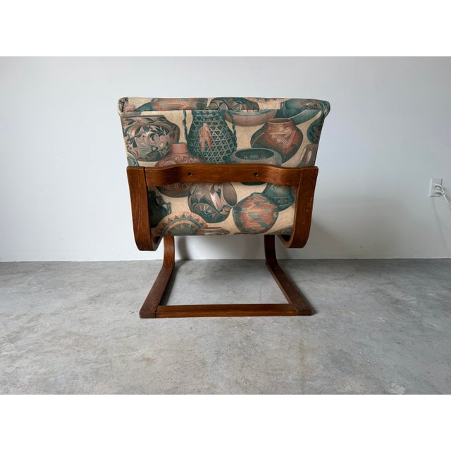 Wood 1970s Mid-Century Westnofa Style Cantilevered Bentwood Lounge Chair For Sale - Image 7 of 15