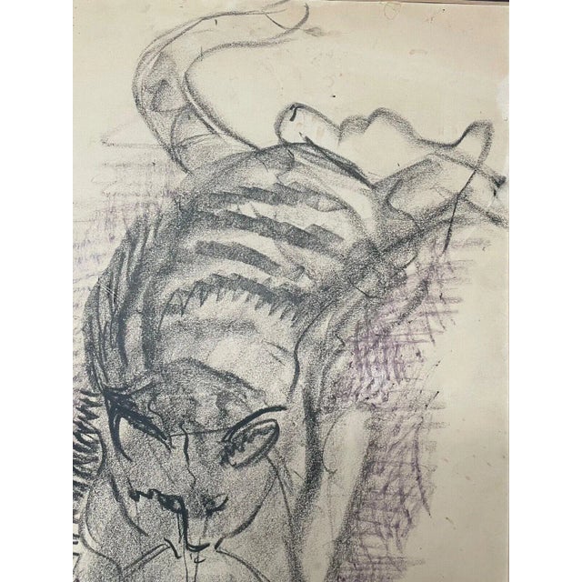 Drawing/Sketching Materials Rare 1945 Original Richard Hayley Lever 'mike the Cat' Mixed Media Color Drawing For Sale - Image 7 of 12