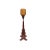 Wood Vintage Chinese Brick Red Wood Floor Lamp With Golden Carving Base For Sale - Image 7 of 10