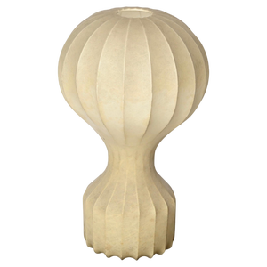 Large Gatto Beige Cocoon Table Lamp attributed to Castiglioni for Flos, Italy, 1960s