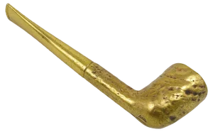 Modernist Brass Pipe Paperweight attributed to Carl Auböck, Austria, 1950s