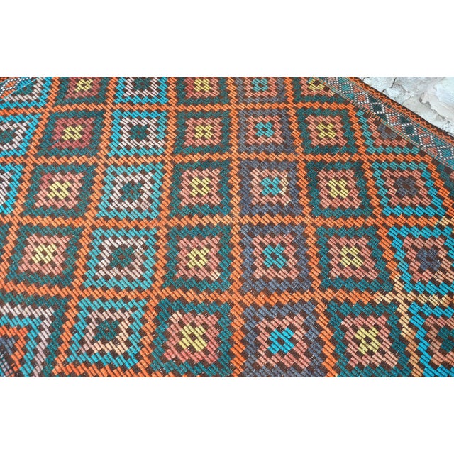 1960s Vintage Kilim Rug For Sale - Image 6 of 11