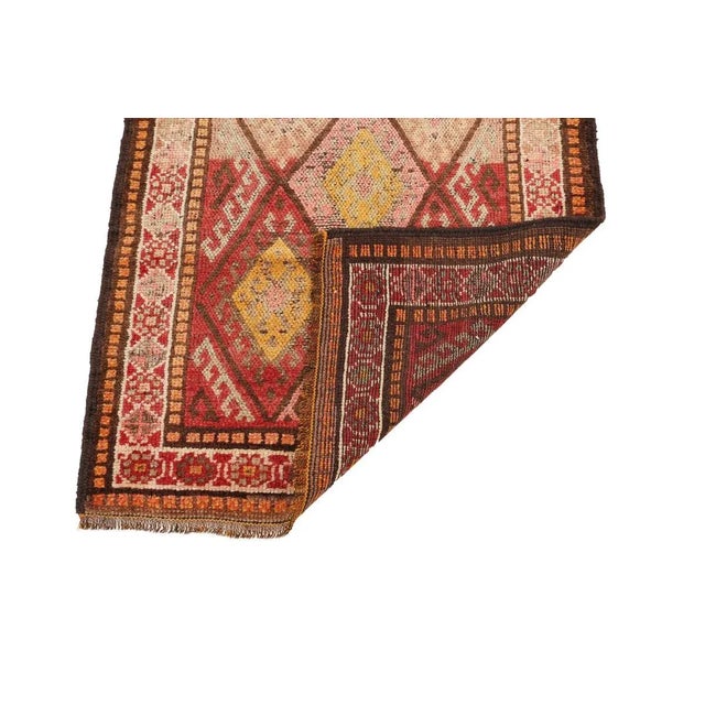Mid 20th Century Mid 20th Century Vintage Herki Rug For Sale - Image 5 of 7