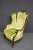 French Crushed Velvet Wingback Chair For Sale In Philadelphia - Image 6 of 10