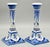 Mid 20th Century Dutch Delft Chinoiserie Candle Holders, a Pair For Sale - Image 5 of 8