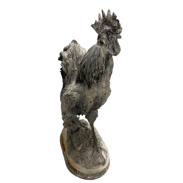 Vintage Cast Iron Country Rooster Garden Statue For Sale In West Palm - Image 6 of 12