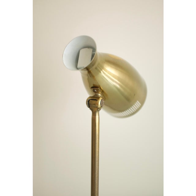 ASEA 1950s Brass and Leather Table Lamp Asea For Sale - Image 4 of 10