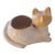 Vintage 1960s Cat Pottery Planter David Stewart Lions Valley Stoneware Speckled Glaze MCM For Sale