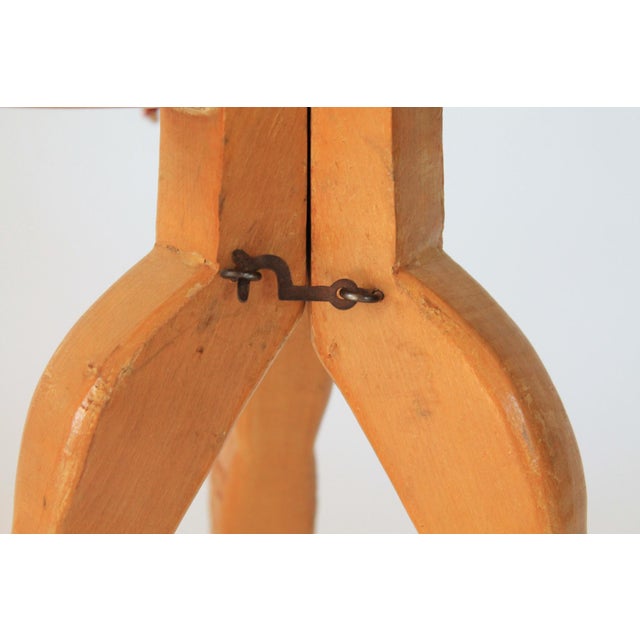 Vintage Hand Carved Wood Camel Folding Table Base For Sale - Image 9 of 10