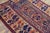Textile 1870s Blue Geometric Tribal Antique Persian Kurdish Sanjabi Rug 5' X 6'6" Hand Made Wool Carpet For Sale - Image 7 of 8
