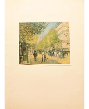 1944 "The Great Boulevards" Vintage French Offset Lithograph After Auguste Renoir