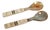 Matteo Horn Salad Server Set with Bone Handle For Sale