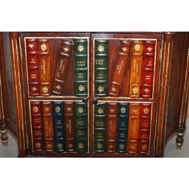 Faux Book Bookcase with Twin Drawers For Sale - Image 9 of 18