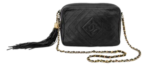 Chanel Black Diamond Quilted Camera Bag