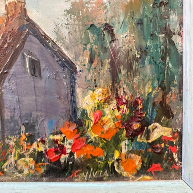 Pretty little framed painting on masonite board of Point Loma Lighthouse. Signed Sylvia. Painting alone measures 5"X7" in...