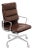 French Period Mid-Century Modern Desk Chair, Leather and Chrome, Circa 1980 For Sale