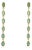 Modern 14k Yellow Gold Emerald Drop & Dangle Earrings- A Pair For Sale
