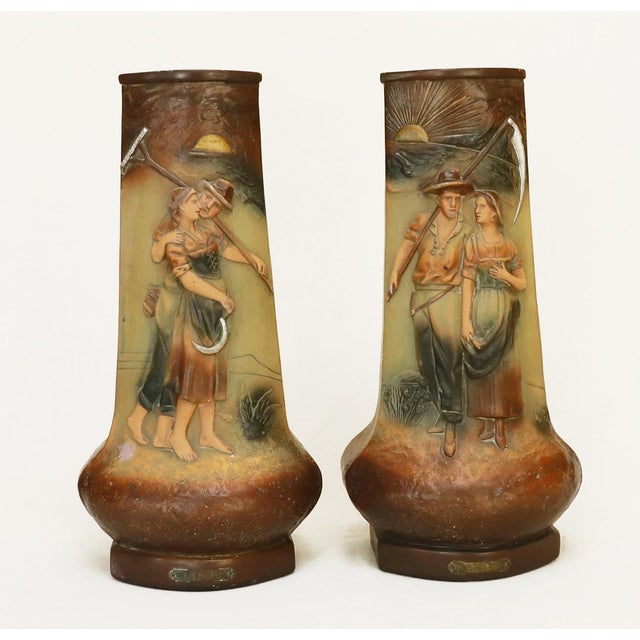 Large Art Nouveau Flower Vases, 1890s For Sale - Image 17 of 17