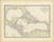Antique Map of the Antilles in the Caribbean, 1875 For Sale