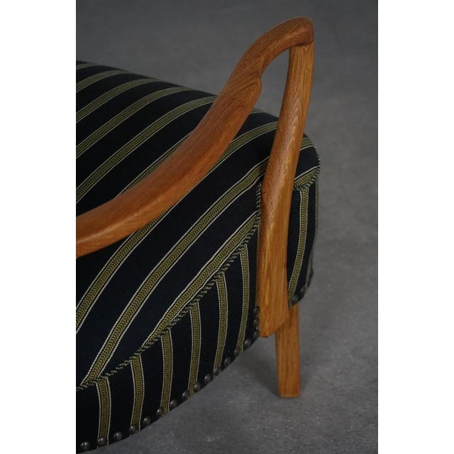 Mid-Century Modern Danish Wingback Lounge Chair in Oak by Viggo Boesen, 1950s For Sale - Image 14 of 18