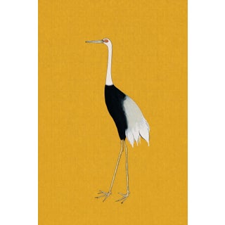 Japanese Crane Wall Art, Antique Asian Art Print Reproduction, 24″ × 36″ For Sale