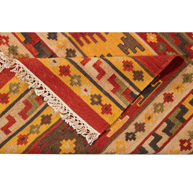 Contemporary 21st Century Contemporary Kilim Rug 5 '8'' X 7' 8'' For Sale - Image 3 of 12
