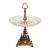 Vintage Castilian Imports Polish Lead Crystal Fruit Stand With Ornate Solid Brass Swan Pedestal For Sale