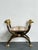 Vintage Egyptian Revival Gilt Ram’s Head Curule Seat For Sale - Image 15 of 15