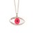 Metal Red Evil Eye Pendant Positive Energy Sterling Silver Necklace For Sale - Image 7 of 7