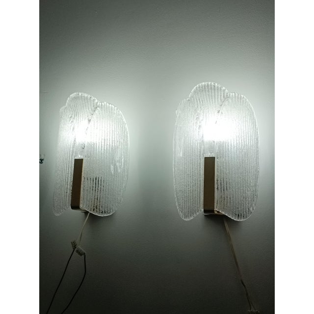 Wall Sconces attributed to Carl Fagerlund for Orrefors, 1970s, Set of 2 For Sale - Image 12 of 15