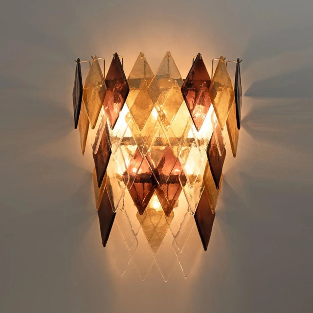 Italian Modern Murano Glass Sconces, 2000, Set of 2 For Sale - Image 3 of 8