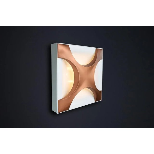 Metal Cross Oyster Wall Sculpture Lights by Rolf Krüger for Staff Leuchten, 1968, Set of 2 For Sale - Image 7 of 18