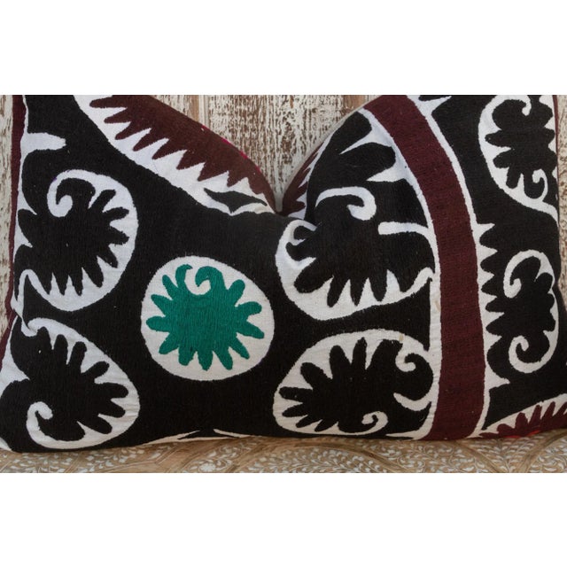 Early 21st Century Damina Gul Suzani Lumbar Pillow For Sale - Image 5 of 10