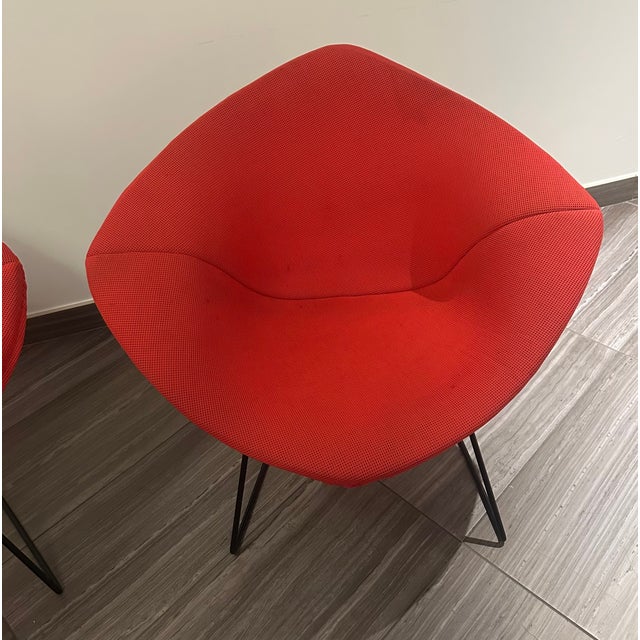 1970s Harry Bertoia Diamond Lounge Chairs Pair for Knoll Mid-Century Modern For Sale In New York - Image 6 of 12