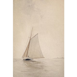 Minimal Coastal Texture Study, Abstract Shoreline Art Print, 24" × 36" For Sale